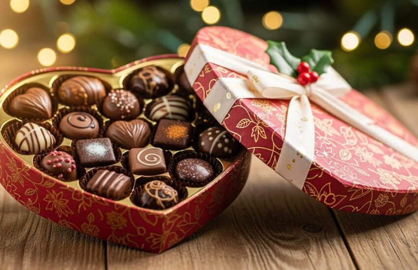 Heart-shaped box of chocolates