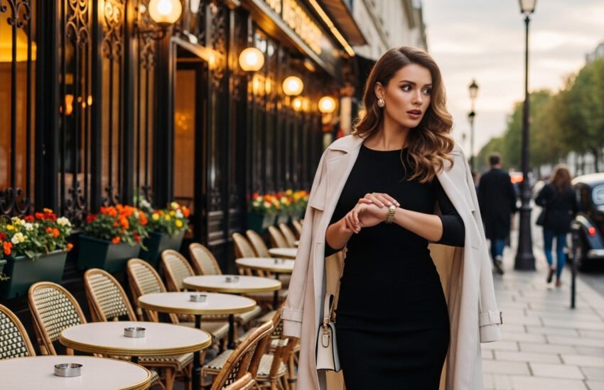 Woman waiting for her date