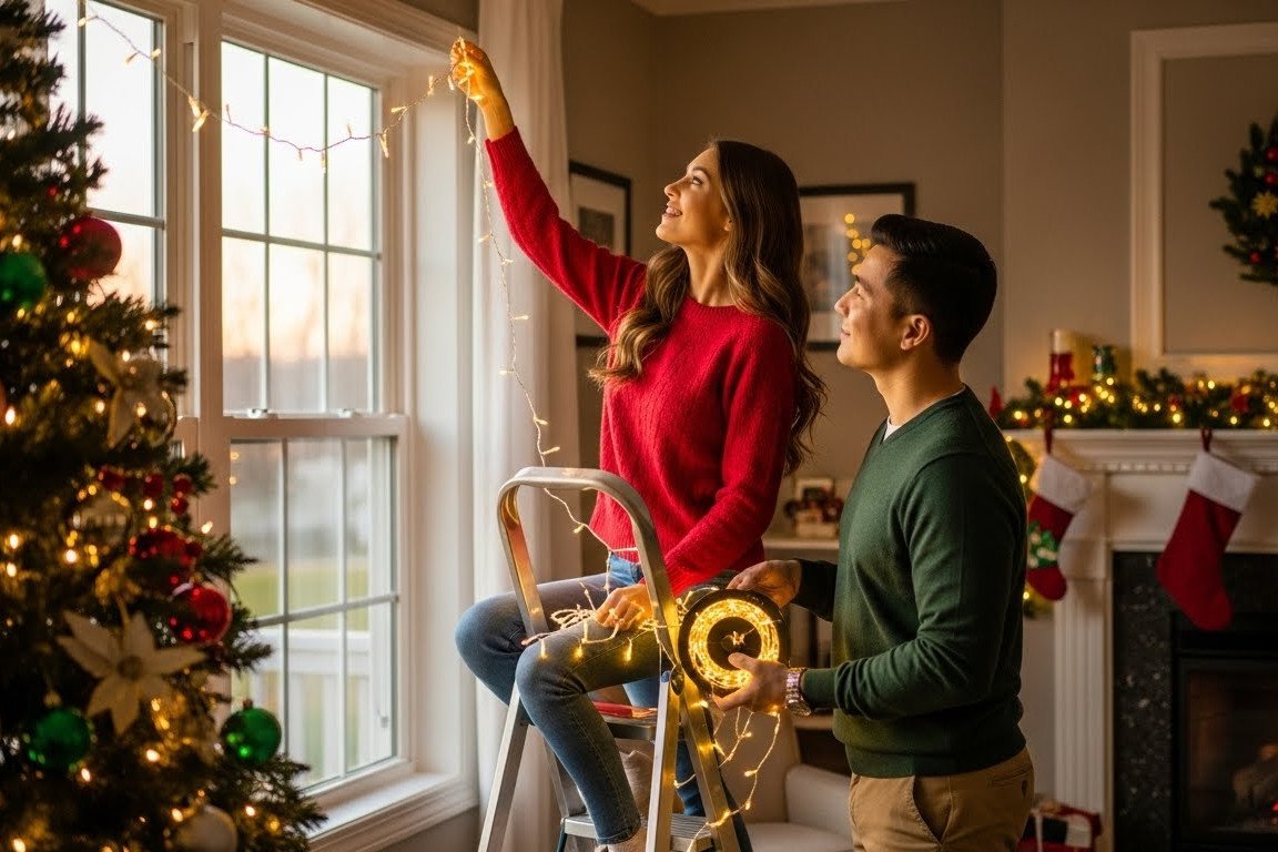 Creative Indoor Christmas Lights Ideas