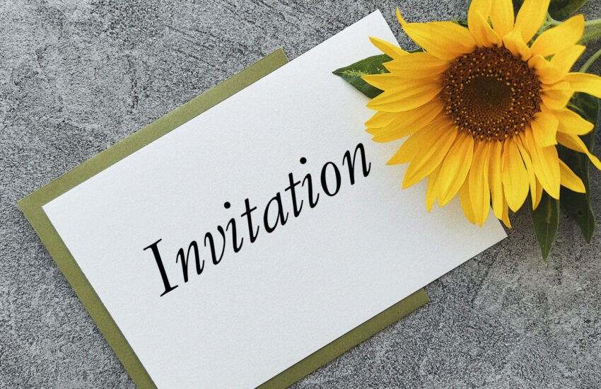 Party invitation envelope
