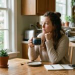 Woman think about her date partner