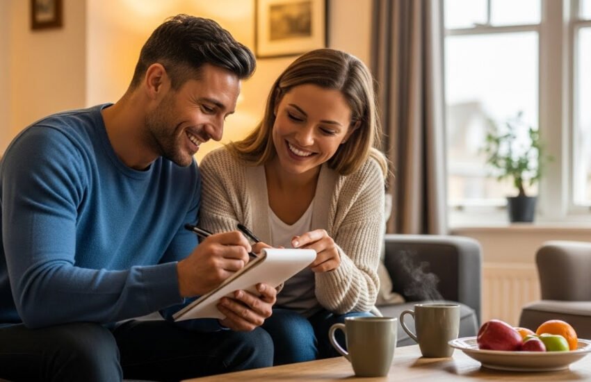 Couple Making Romantic Ideas for the Coming Year