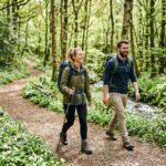 Couple enjoying hiking