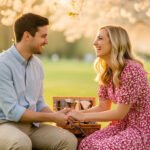 Couple enjoying a spring day outdoors